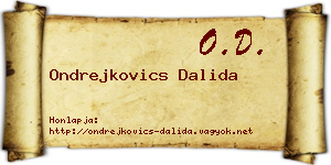 Ondrejkovics Dalida névjegykártya